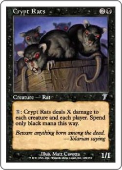 画像1: [日本語版/EX]《墓所のネズミ/Crypt Rats》(7ED)