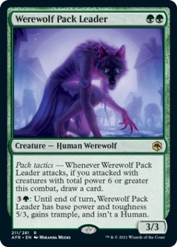 画像1: [日本語版]【FOIL/通常】《群れ率いの人狼/Werewolf Pack Leader》(AFR)