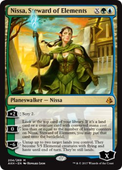 画像1: [日本語版]《自然に仕える者、ニッサ/Nissa, Steward of Elements》(AKH)