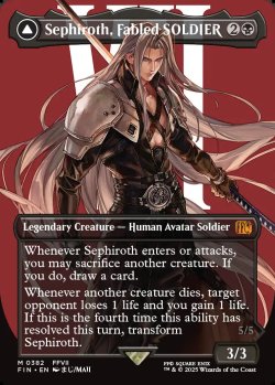 画像1: [英語版]《威名のソルジャー、セフィロス/Sephiroth, Fabled SOLDIER》(FIN)※ボーダーレス・No.382