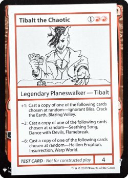画像1: [英語版]《Tibalt the Chaotic》(MB1)※PWシンボル付き・テストカード