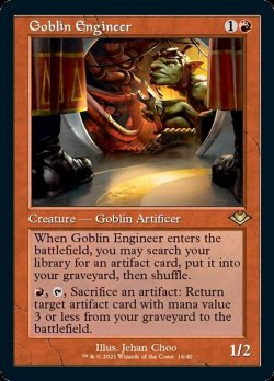 画像1: [日本語版/NM-]【FOIL/通常】《ゴブリンの技師/Goblin Engineer》(MH1)※旧枠