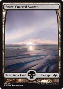 画像1: [英語版]【FOIL/通常】《冠雪の沼/Snow-Covered Swamp》(MH1)