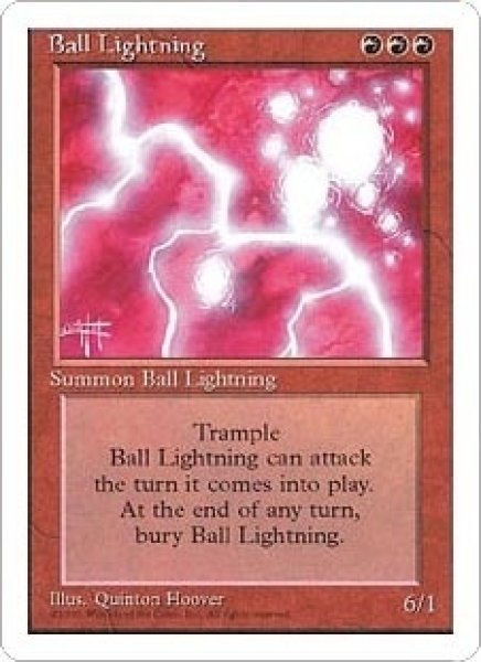 画像1: [日本語版/EX]《ボール・ライトニング/Ball Lightning》(4ED)※黒枠 (1)