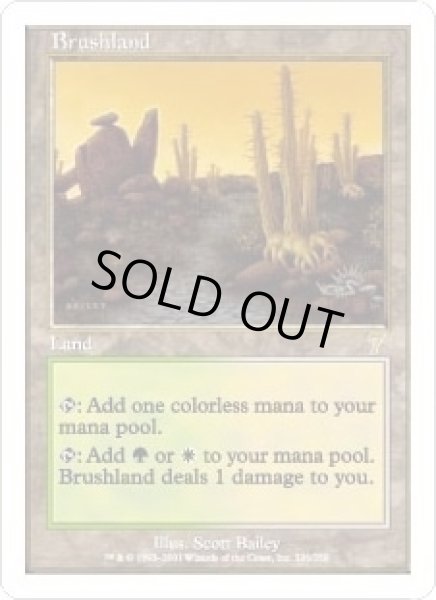画像1: [日本語版/EX]《低木林地/Brushland》(7ED) (1)