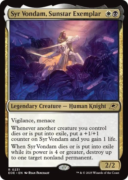 画像1: 【予約販売】[日本語版]《サンスターの模範、ヴォンダム卿/Syr Vondam, Sunstar Exemplar》(EOE) (1)