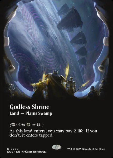 画像1: [日本語版]【FOIL/通常】《神無き祭殿/Godless Shrine》(EOE)※ギャラクシーFOIL (1)