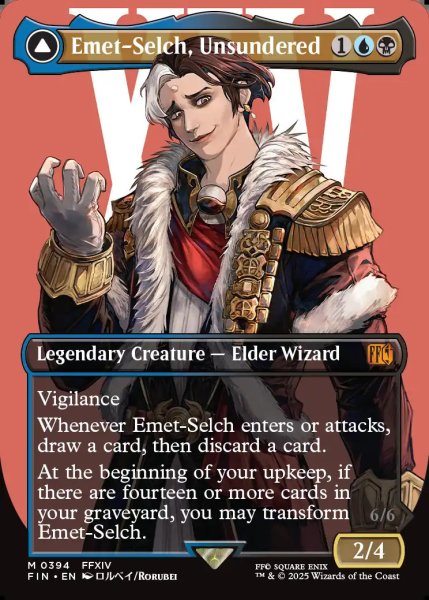 画像1: [日本語版]【FOIL/通常】《オリジナル、アシエン・エメトセルク/Emet-Selch, Unsundered》(FIN)※ボーダーレス (1)