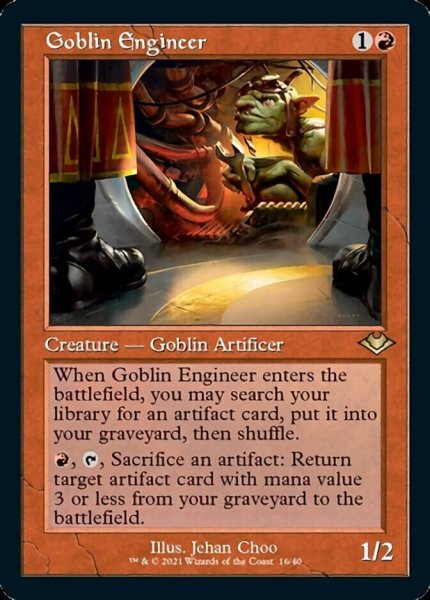 画像1: [日本語版/NM-]【FOIL/通常】《ゴブリンの技師/Goblin Engineer》(MH1)※旧枠 (1)