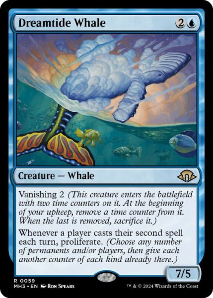画像1: [英語版]《夢潮の鯨/Dreamtide Whale》(MH3) (1)