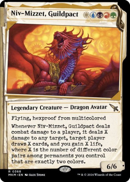 画像1: [日本語版]《ギルドパクト、ニヴ＝ミゼット/Niv-Mizzet, Guildpact》(MKM)※「事件簿」ショーケース・No.368 (1)