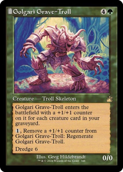 画像1: [日本語版]《ゴルガリの墓トロール/Golgari Grave-Troll》(RVR)※旧枠 (1)